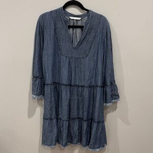 Trina Turk Blue Denim Dress